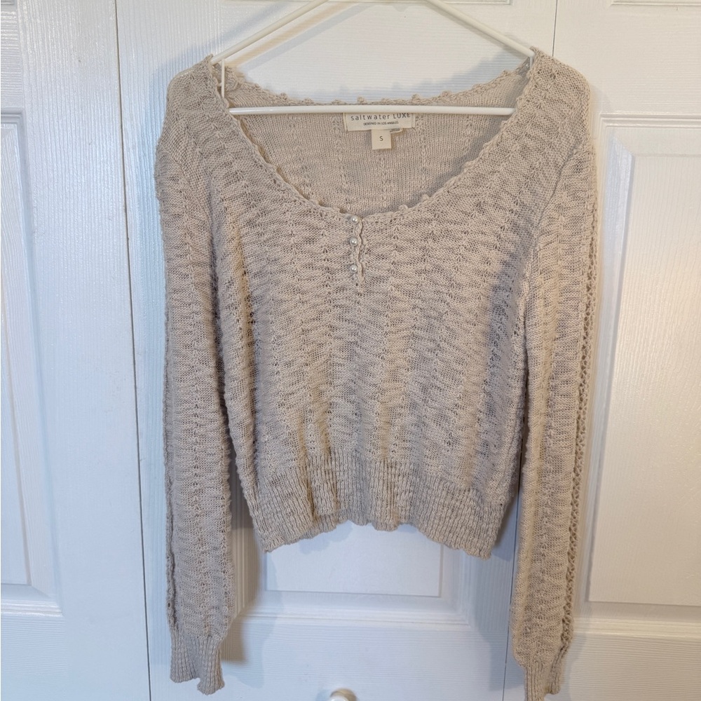 Saltwater Luxe Hudson Textured Sweater Women's Beige S